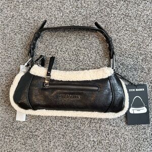 Steve Madden Black and Cream Shoulder Bag